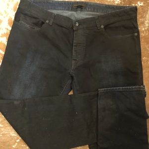 Diesel Black Gold Cowhide Leather Application Jeans